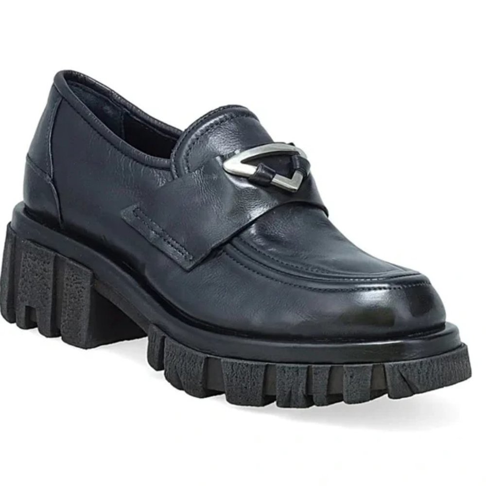 NEW A.S 98 harpie lug loafers black 41